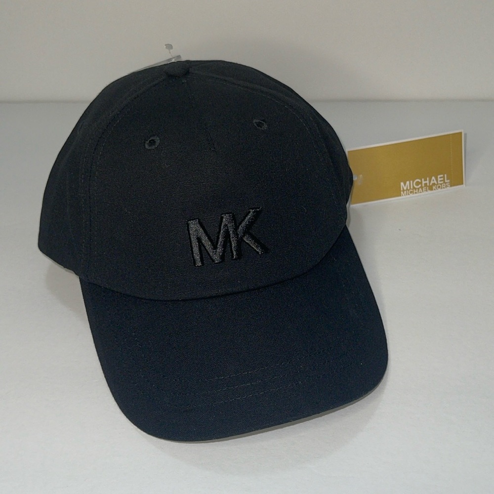 Michael Kors MK Logo Baseball Cap Hat, Black One Size. NWT